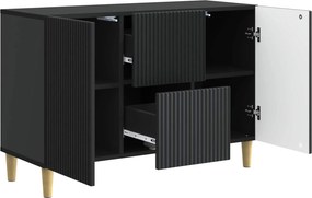 vidaXL Πλαϊνό γραφείο Μαύρο 89 x 34,5 x 60 εκ. Επεξεργασμένο Ξύλο