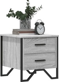 vidaXL Κομοδίνα 2 τεμ. Γκρι Sonoma 40x41x40 εκ. από Επεξεργ. Ξύλο