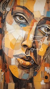 Intra Συλλεκτικό Ξύλινο Παζλ Plywood 4mm - Όμορφο πορτρέτο μιας γυναίκας με κλειστά μάτια Σε Ξύλινο Κουτί - Διαστάσεις Puzzle: 10x10 cm – 25 κομμάτια