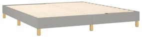 vidaXL Κρεβάτι Boxspring με Στρώμα Αν. Πράσινο 160x200εκ Υφασμάτινο