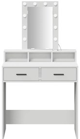 vidaXL Τουαλέτα με Φωτισμό LED Λευκή 79x41x140 εκ.
