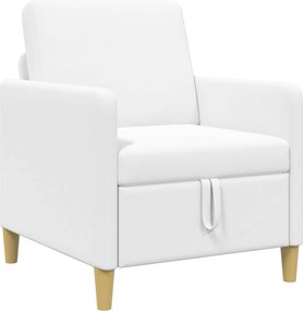 vidaXL Καναπές με Αποθήκευση Λευκό 72 x 78 x 87 εκ. Πολυεστέρας