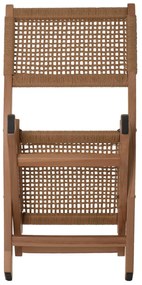 Καρέκλα C9411.01 Αναδιπλούμενη από Οξιά και Σχοινί Φυσικό 47x58x84Υεκ. 47x58x84 εκ.