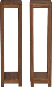 vidaXL Βάση φυτών 2 τεμ. Φυσικό 25 x 25 x 100 cm Στερεό Ξύλο Τίκ