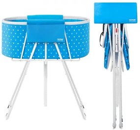 VEVOR Foldable Dog Bathtub Elevated Light Blue Pet Bathing Station for Dog &amp; Cat