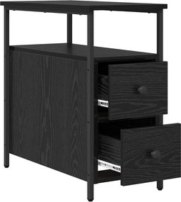 vidaXL Κομοδίνο Μαύρη δρυς 30 x 60 x 60 εκ. Επεξεργασμένο ξύλο