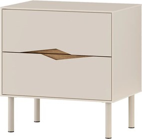 Κομοδίνο Marquise Megapap χρώμα sandstone 50x35x52,3εκ.