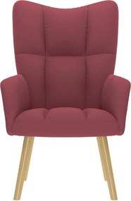 vidaXL Πολυθρόνα Relax Μπορντό Υφασμάτινη