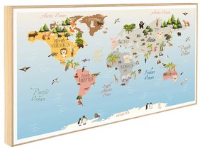 Παιδικό Κάδρο Παγκόσμιος Χάρτης KDP260 30x60cm