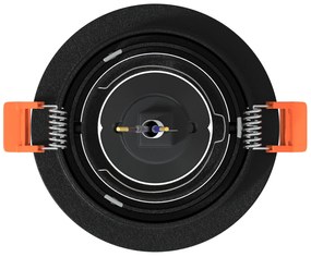 vidaXL Κρυφά Φωτιστικά 12 τεμ Στρογγυλά GU10 Μαύρα Ø91 χλστ