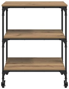 vidaXL Καρότσι Κουζίνας Artisan Oak 60 x 41 x 76 εκ.