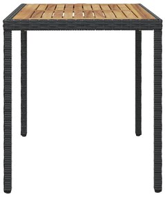 Τραπέζι Κήπου Μαύρο/Καφέ 123x60x74 εκ. από Μασίφ Ξύλο Ακακίας - Μαύρο