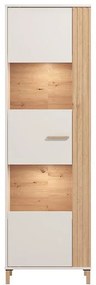 Βιτρίνα Μονόφυλλη Belfort 1K VS1 Cashmere - Artisan Oak 60x40x193εκ 60x40x193 εκ.