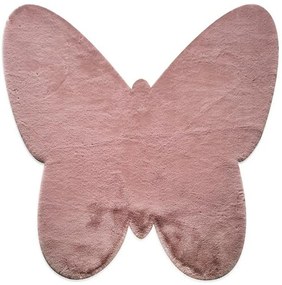 Χαλί Puffy JM7 Butterfly Antislip Round Dark Pink New Plan 120X120cm Round