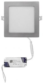 Φωτιστικό PL Χωνευτό 12W SMD Slim Ασημί 4000Κ 21-0122061 Lumen 21-0122061 Ασημί