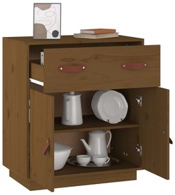 vidaXL Ντουλάπι Καφέ Μελί 65,5 x 40 x 75 εκ. από Μασίφ Ξύλο Πεύκου