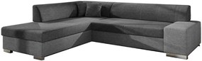 Γωνιακός καναπές Mordo-Γκρι σκούρο - γκρι ανοιχτό-Αριστερή