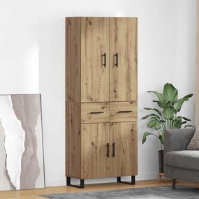 Highboard με συρτάρι 2 pcs Artisan Oak Σύνθετο Ξύλο και Γυαλί