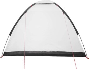 vidaXL Σκηνή Camping 4 ατόμων Λευκό Μαύρο Πολυεστέρας και Χάλυβας