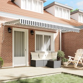 vidaXL Σκηνίτσα Αναδιπλούμενη Γκρι και Λευκό 400x200 cm