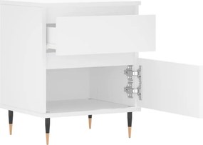 vidaXL Κομοδίνο Λευκό 40 x 35 x 50 εκ. από Επεξεργασμένο Ξύλο