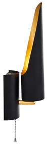 Φωτιστικό Τοίχου ArteLibre PILGA Μαύρο Μέταλλο/Αλουμίνιο 7x30x10cm