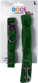 Λουράκι σκύλου με κολλάρο πράσινο medium 31-41x2εκ.