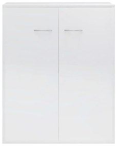 vidaXL Ντουλάπι Γυαλιστερό Λευκό 60 x 30 x 75 εκ. από Επεξ. Ξύλο