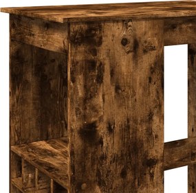 vidaXL Τραπέζι Μπαρ με Ράφια Δρυς 90x47,5x103,5 εκ. Επεξεργ. Ξύλο