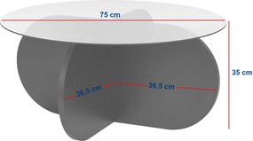 Coffee Table Aeris - Wood Black, Transparent Wood Black
Transparent