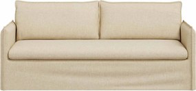 vidaXL Καναπές Κρεμ 196 x 82 x 85 εκ ύφασμα