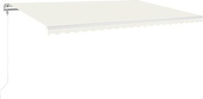 vidaXL Τέντα Συρόμενη Αυτόματη Κρεμ 500x350 εκ.