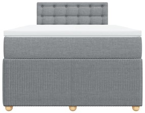 ΚΡΕΒΑΤΙ BOXSPRING ΜΕ ΣΤΡΩΜΑ ΑΝΟΙΧΤΟ ΓΚΡΙ 120X200 ΕΚ. ΥΦΑΣΜΑΤΙΝΟ 3287437