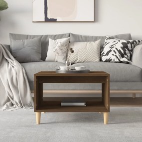 vidaXL Τραπεζάκι Σαλονιού Καφέ Δρυς 60x50x40 εκ. Επεξεργασμένο Ξύλο