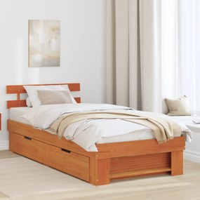 vidaXL Σκελετός Κρεβατιού Καφέ κεριού 80 x 200 cm Ξύλο πεύκου