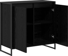 vidaXL Βοηθητικό ντουλάπι Μαύρη Οξυά 79 x 36 x 75 εκ