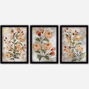 Κάδρα (Σετ 3Τμχ) 364LUL1409 35x45cm Multi Wallity Κάθετοι Plastic,Mdf