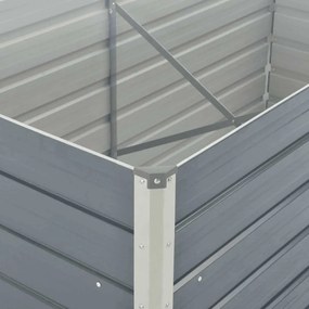 vidaXL Ζαρντινιέρα Ψηλή Γκρι 160 x 80 x 77 εκ. από Γαλβανισμένο Χάλυβα