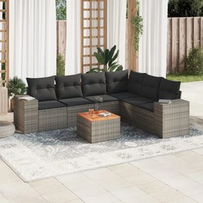 vidaXL Patio Sofa Set 6-θέσια Grey