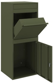 vidaXL Θυρίδα Πακέτων Λαδί 41 x 38 x 103 εκ Ατσάλι