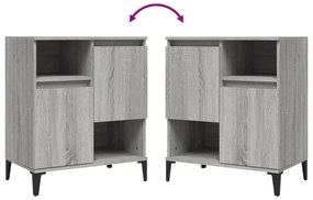vidaXL Ντουλάπι 3 τεμ. Γκρι Sonoma 60x35x70 εκ. από Επεξεργασμένο Ξύλο