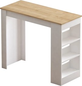 Τραπέζι μπαρ Riff pakoworld λευκό-sonoma 120x50x100εκ