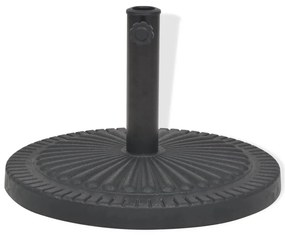 vidaXL Βάση Ομπρέλας Στρογγυλή Μαύρη 14 κ. από Ρητίνη