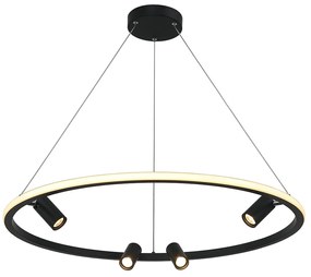 Φωτιστικό Οροφής LED Dimmable Zambelis 22013 Black Matt
