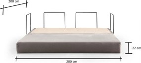 2-Seat Sofa-Bed Via Con - Light Grey Light Grey