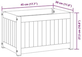 Ζαρντινιέρα Κήπου 45 x 30 x 27,5 εκ. Μασίφ Ξύλο Ακακίας/Ατσάλι - Καφέ