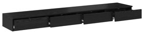 vidaXL Σκούρα Συρτάρια Κρεβατιού 180x36,5x16,5 εκ. Ξύλο Επενδεδυμένο