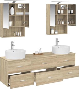 vidaXL Σετ Επίπλων Μπάνιου 5 pcs Sonoma Δρυς