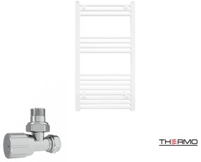 Thermo ALTO Θερμαινόμενη πετσετοκρεμάστρα από Mild Steel με υδραυλική λειτουργία, 80x50cm White