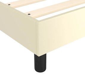 Πλαίσιο Κρεβατιού Boxspring Κρεμ 180x200 εκ. Συνθετικό Δέρμα - Κρεμ